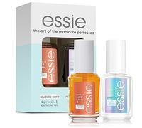 Essie Kit Duo per la cura delle unghie e delle cuticole, rinforzante avanzato per unghie e olio per cuticole all'albicocca