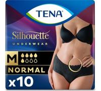 Essity Italy - Tena Silhouette Noir - 10 Mutandine Assorbenti Femminili Per Incontinenza Normale Taglia M Nero