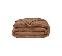 ESSIX Copriletto a nido d'ape Jacquard in Cotone, Yogi, Mandorla, 260 x 240 cm