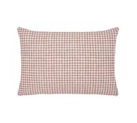 Essix Federa per cuscino stampata in percalle di cotone, a quadretti Made in Francia, 40 x 60 cm