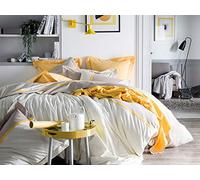 Essix Toi & Moi copripiumino singolo cotone lino/paglia 200 x 140 cm