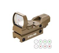 ESSLNB Mirino Softair con 4 Reticoli e 20/22mm Weaver Picatinny Montaggio su Guida Antiurto Impermeabile con 5 Regolabile Luminosità