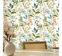 ESSMOKO Carta da Parati Adesivi per mobili in PVC autoadesivi impermeabili con fiori colorati per soggiorno camera da letto cucina bagno linguaggio floreale 45 * 300cm