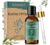 ESSNAT Olio Essenziale Eucalipto 30ml - 100% Oli Essenziali Naturali, Olio Essenziale di Eucalipto, Adatto ad Aromaterapia, Diffusori, Purificazione dell’Aria