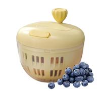 Essoreuse à Salade Manuelle 800ml - Petit Sécheur de Légumes et Fruits Compact - Panier Passoire avec Base Antidérapante - Idéal Camping et Petite Cuisine - Sans BPA