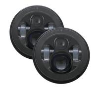 ESSUE Auto Faro Assemblea 2 pezzi auto 7 "faro per Land per Rover per Defender 90 110 kit fari LED rotondi fascio alto basso 4X4 fari per auto assemblaggio(Nero 2 pezzi)