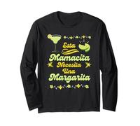 Esta Mamacita Necesita Margarita Spagnolo Mamma Festa della mamma Maglia a Manica