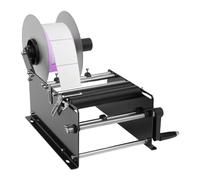 Estabeter Etichettatrice rotonda manuale per bottiglie, etichettatrice rotonda bottiglia applicatore di etichette per bottiglie, bicchieri, nero