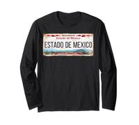 Estado de México License Plate Mexican Travel Vacation Beach Maglia a Manica