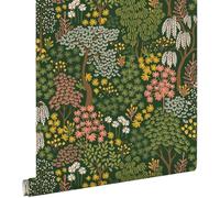 ESTAhome carta da parati alberi e fiori verde, rosa e giallo 50 x 900 cm