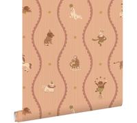 ESTAhome carta da parati circo rosa e verde 50 x 900 cm