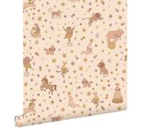 ESTAhome carta da parati circo viola e verde 50 x 900 cm