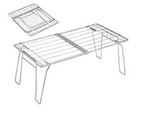 Estante de Alambre Plegable - Estante Expandible para Encimera, Soporte para Macetas, Organizador de Almacenamiento | Estante para Despensa de Cocina para Alimentos, Verduras, Uso en Armarios de