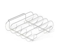 Estante Para Costillas De Acero Inoxidable - Base Para Parrilla De 4 Ranuras Antiadherente - 12 X 9,96 X 2,87 Pulgadas/ Estante Paraa Costillas,Par Cocina Del Hogar Barbacoa Al Aire Libre Camping