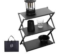 Estantes Plegables - Estantes De Cocina Apilables Para Almacenaje | Estantería Plegable De Metal Con Ruedas | Multiusos De Capas | Estante De Camping Portátil | Innovador Y Compacto Para Activ