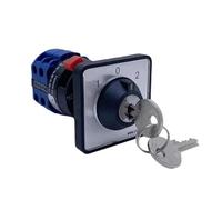 ESTAOUAK LW26 Three Position 20A Two Poles Universal Changeover Cam Switch with Lock Key 22mm Hole YMW26-20YS3/2S1