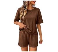 Estate 2 pezzi breve set per le donne casual manica corta t-shirt e