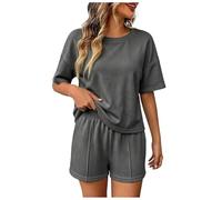Estate 2 pezzi breve set per le donne casual manica corta t-shirt e