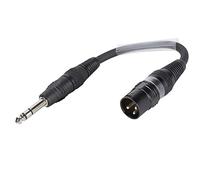 Estate 3030741 W Stage 22 Highflex (0,15 M Stereo con cavo, 1 x Hicon 3 poli XLR (M)-su 1 x jack 6,3 mm Hicon) Nero