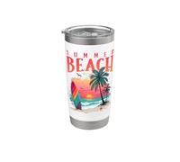 Estate Beach Surf Bicchiere termico in acciaio inox doppia parete