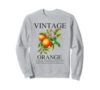 Estate botanica di Cottagecore del fiore d'arancia della frutta dell'annata Felpa