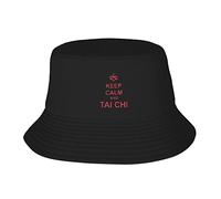 Estate Cappello,Traspirante Bucket Hat Keep Calm And Tai Chi Pieghevole Cappello da Sole per All'aperto attività Campeggio