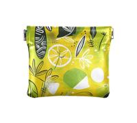 Estate Carino Doodle Disegni Fantasy Lime Delle Donne di Cuoio Della Moneta Della Borsa Comodo Cash Coin Purse per