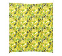 Estate Carino Doodle Disegni Fantasy Lime Pieghevole Beach Cabana UPF50 Facile Installazione Grande Riparo Sole con Pala di Sabbia, Sacchi di Sabbia per Cortile e Campeggio