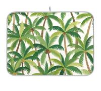 Estate Cartoon Coconut Tree Essiccazione opaco Cucina Contatore Lavastoviglie Asciugatrice Grande Stuoia di asciugatura per Piatti 18 x 24