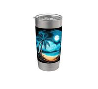 Estate con una spiaggia di paradiso Bicchiere termico in acciaio inox doppia parete