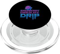 Estate divertente per amanti del gelato a goccia con gocce di cioccolato lampone PopSockets PopGrip per MagSafe