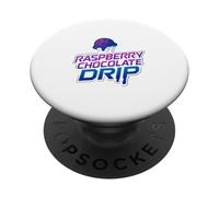 Estate divertente per amanti del gelato a goccia con gocce di cioccolato lampone PopSockets PopGrip Adesivo