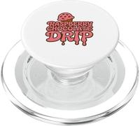 Estate divertente per amanti del gelato a goccia con gocce di cioccolato lampone PopSockets PopGrip per MagSafe