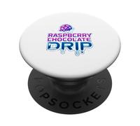 Estate divertente per amanti del gelato a goccia con gocce di cioccolato lampone PopSockets PopGrip Adesivo