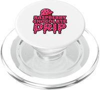 Estate divertente per amanti del gelato a goccia con gocce di cioccolato lampone PopSockets PopGrip per MagSafe