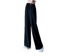 Estate Donna Signora Ragazze Moda Primavera Casual Allentato Pantaloni Della Tuta Autunno Pantaloni Vita Alta Abbigliamento Streetwear, Nero, XXL