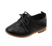 Estate E Autunno di Modo Ragazze Carine Scarpe Casual Tinta Unita Punta Rotonda Vestito Scarpe Bambini Stivali, Nero , 31 EU