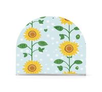 Estate Girasole Verde Fresco Estetico Acrilico fioritura portatovaglioli per bagno, ristorante freestanding tovagliolo e portautensili decorazione domestica per Picnic Bar Rustico