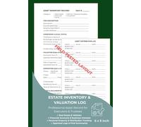 Estate Inventory & Valuation Log Book for Executors: Comprehensive Asset Record for Probate & Trust Administration | Document Personal Property, Real ... for Trustees | Synergy Momentum Series