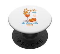 Estate italiana, Spritz Veneto Cocktail Art, Aperitivo PopSockets PopGrip Adesivo