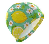 Estate Limone Margherita Fiore nuoto per Unisex Adulti Capelli Corti impermeabile per il nuoto Protezione dei capelli e Drag Riduzione gorra para nadar de mujer