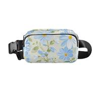 Estate Margherite Blu Fresche Elegante Borsa a Tracolla Anti Furto Vita Pack per Donna d'affari Multifunzione con Cintura Regolabile per Viaggi Shopping Running Mochilas para hombres de cintura,