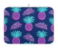 Estate Neon Ananas Foglia Riutilizzabile Piatto di Asciugatura Mat 18x24 Rettangolo Grande Scolapiatti Pad Decorativo Home Decor Essentials