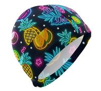 Estate Neon Cocco frutta Ananas cappelli da nuoto per gli uomini Capelli corti impermeabili cuffie da nuoto per le donne Protezione dei capelli e riduzione della resistenza gorro para nadar mujer