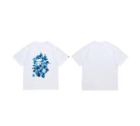 Estate Nero - E - Bianco Stampa Short - Manica Cotone T - Camicie per Coppie - Tee Trendy, Semplice, Casual & Sport per Uomini E Donne-Color-7||l