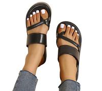 Estate Piattaforma Sandali da Donna,Casuale Comodo Alluce Valgo Ortopedico Pantofole,Spiaggia Antiscivolo Correzione del Piede Infradito da Donna,per Fascite Plantare ( Color : Black , Size : 40 EU )