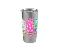 Estate Popsicle Pattern Coquette Preppy Girly Estetica Carino Bicchiere termico in acciaio inox doppia parete