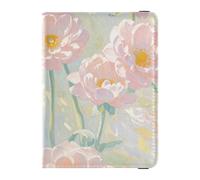 Estate Rosa Pittura A Olio Fiori Cuoio decorativo porta passaporto per la famiglia di viaggio Documenti di Viaggio Organizzatore Protector Carino passaporto Libro Impermeabile, Fiori di pittura a olio