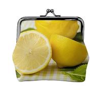 Estate Stella Marina Conchiglia Stampato Moneta Borsa Per Le Donne Portafoglio Borsa In Pelle Pu Cambiamento Pouch Kiss-Lock Vintage Pouch, Giallo limone, Taglia unica, Vintage