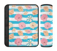 Estate Stripe Shell Blu 2 pz seggiolino auto Strap Covers Stop cintura di sicurezza taglio nel collo per Auto Protector para cinturón de carro